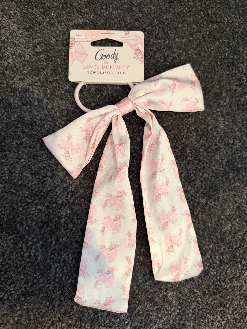 Goody x LoveShackFancy Rosa Beaux Silk Bow Hair Tie